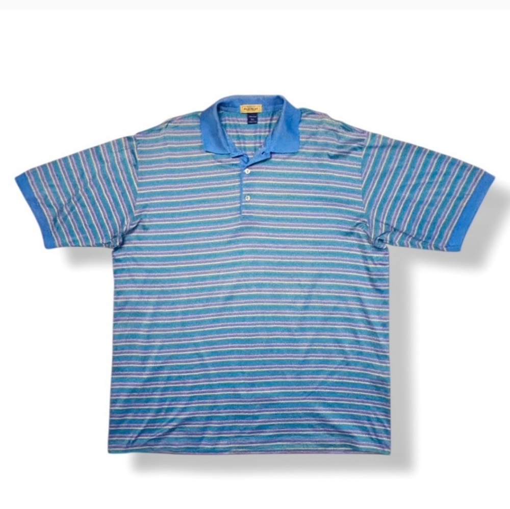 PAUL STUART Italian Cotton Multi Stripe Polo